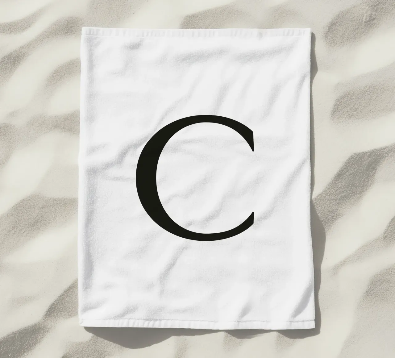 Lettera C telo mare da Katja Stehle Design