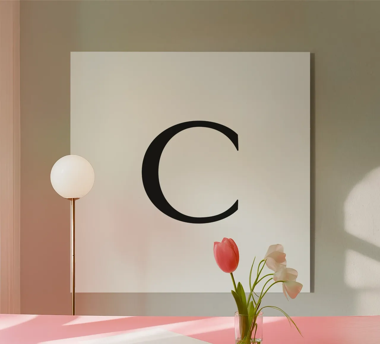 Lettera C plexiglass da Katja Stehle Design
