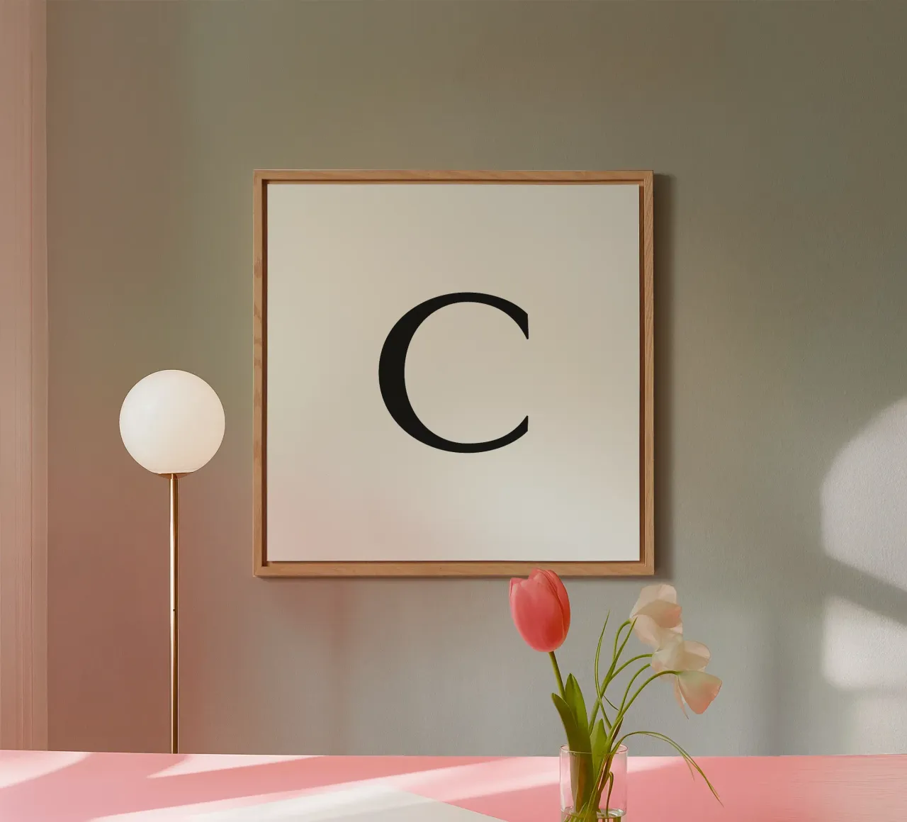 Letter C alu-dibond by Katja Stehle Design
