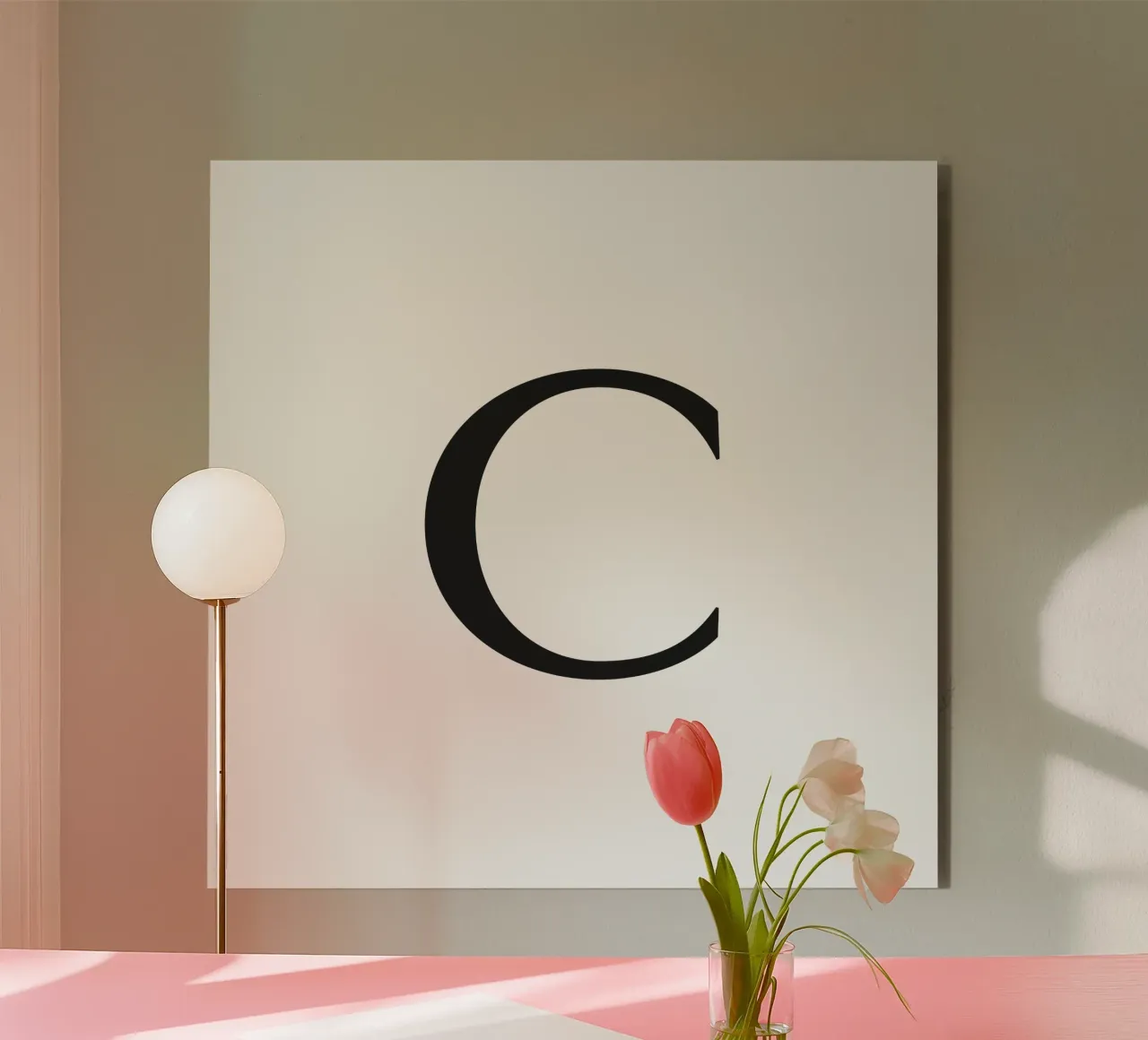 Letter C alu-dibond by Katja Stehle Design