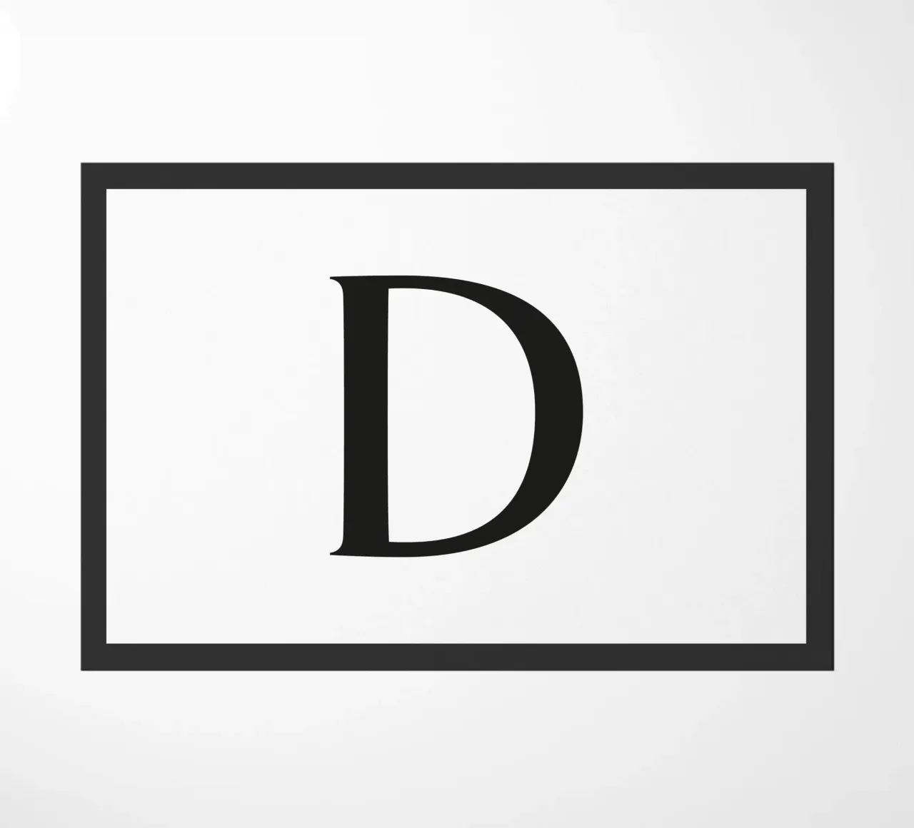 Lettera D zerbino da Katja Stehle Design