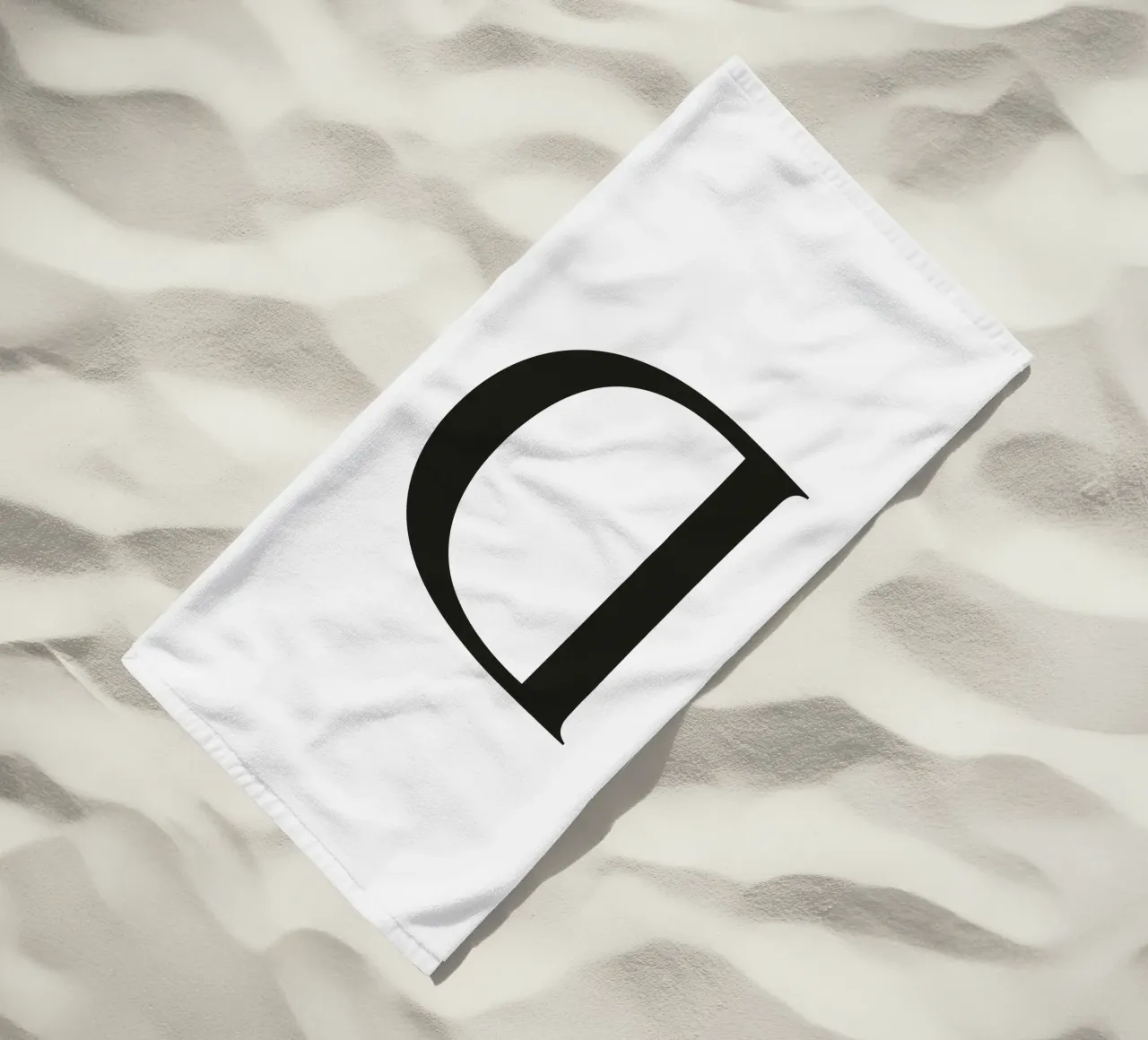 Lettera D telo mare da Katja Stehle Design