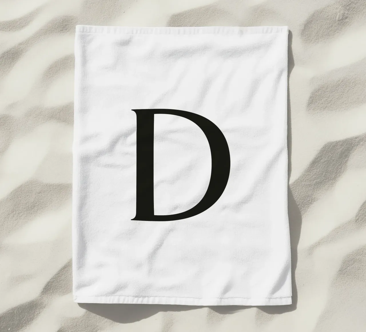 Lettera D telo mare da Katja Stehle Design