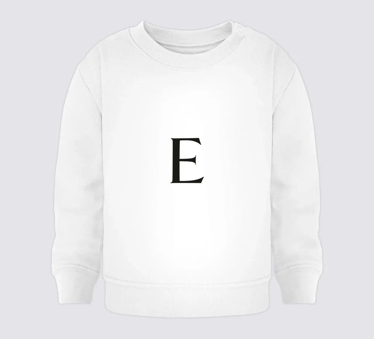 Lettera E felpa neonato da Katja Stehle Design