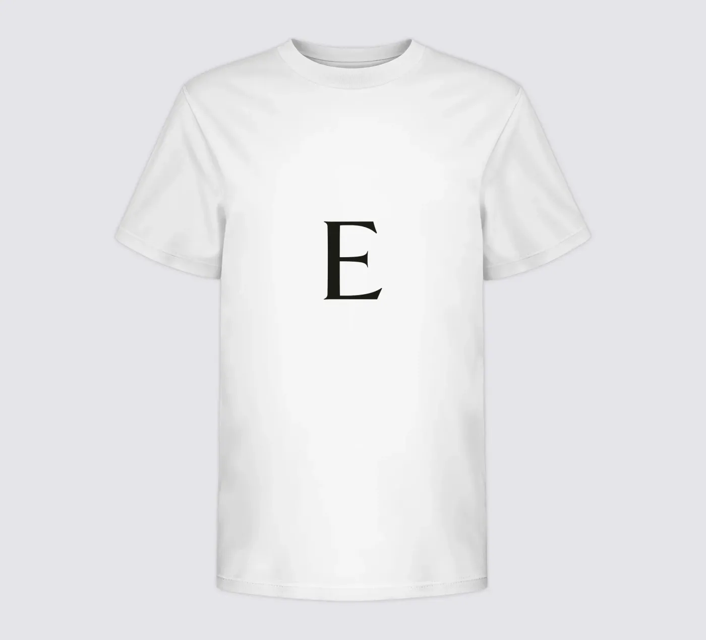 Letter E kinder t-shirt van Katja Stehle Design