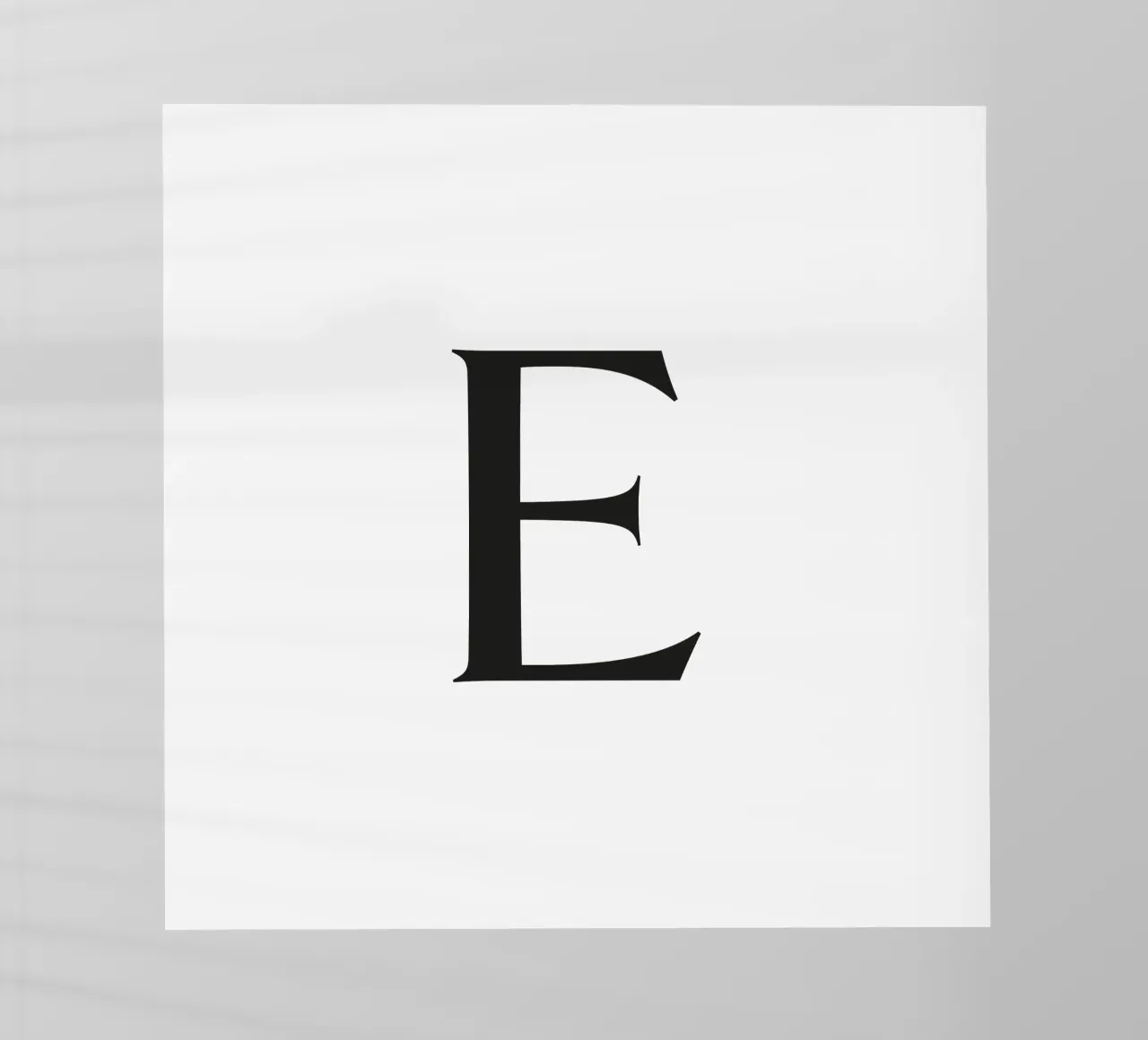 Lettera E pellicola backlit da Katja Stehle Design