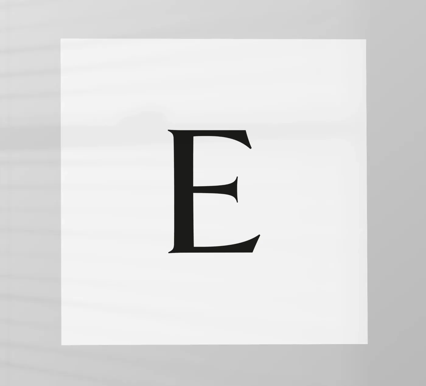 Lettera E pellicola backlit da Katja Stehle Design