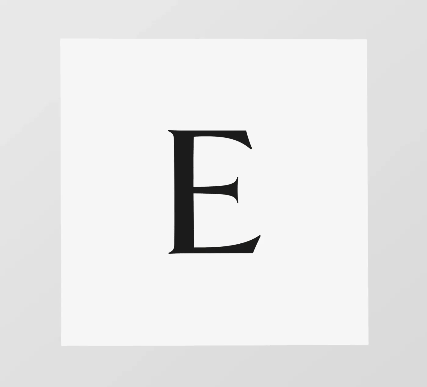 Letter E backlit folie van Katja Stehle Design