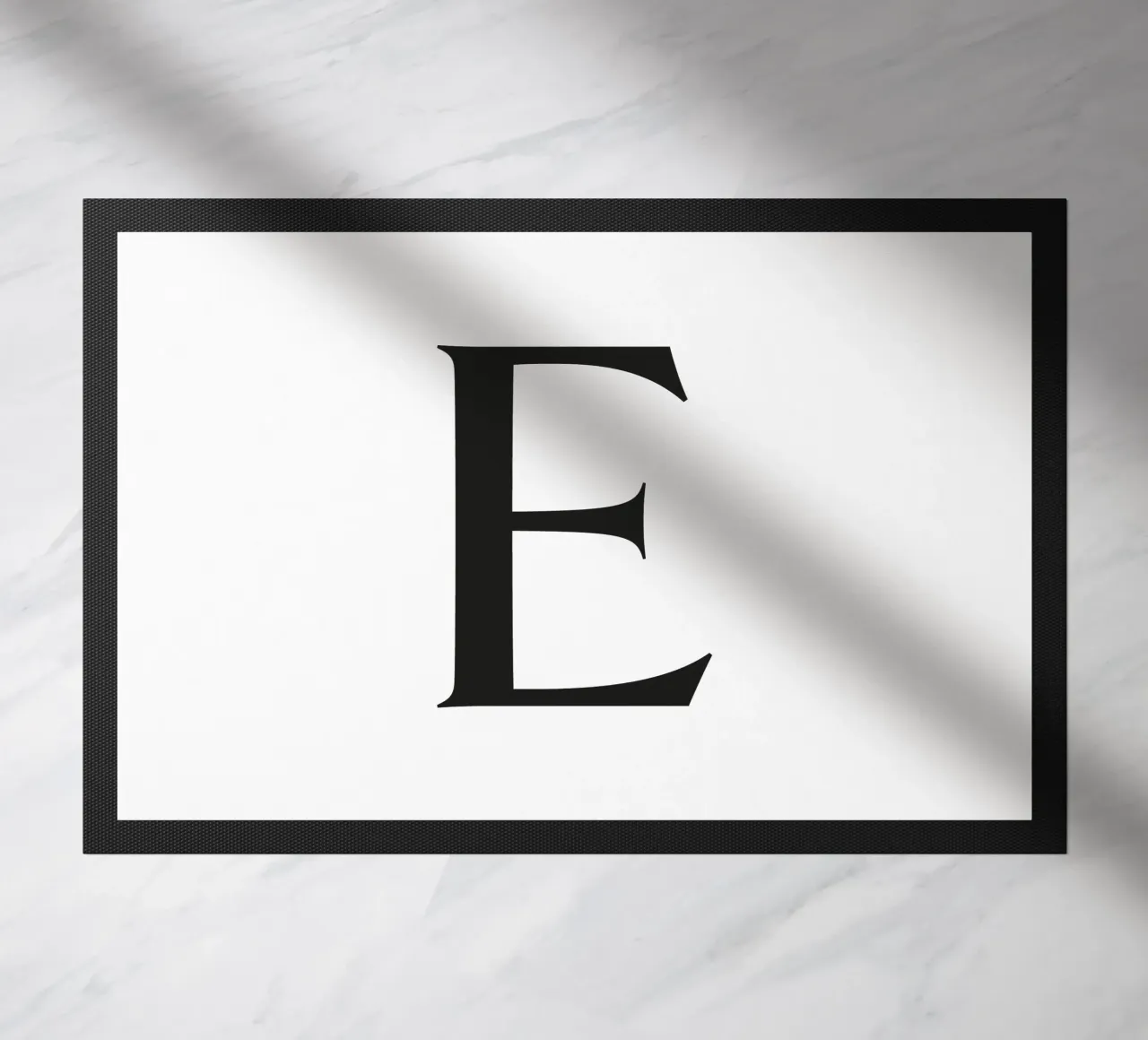 Lettera E zerbino da Katja Stehle Design