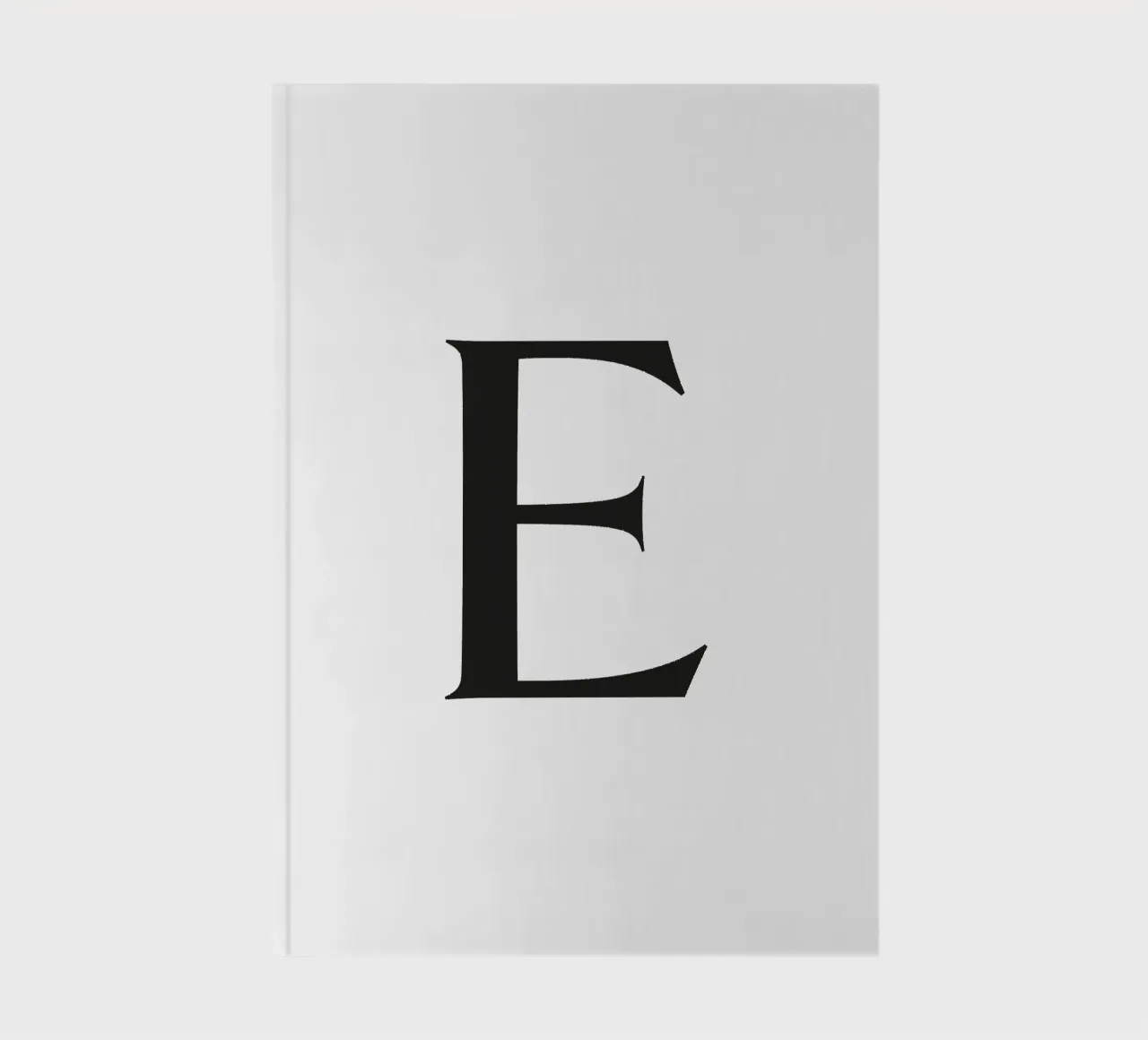 Letter E notebook by Katja Stehle Design