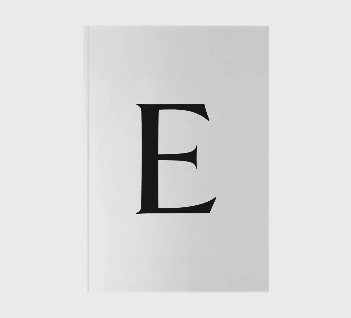 Letter E notebook by Katja Stehle Design