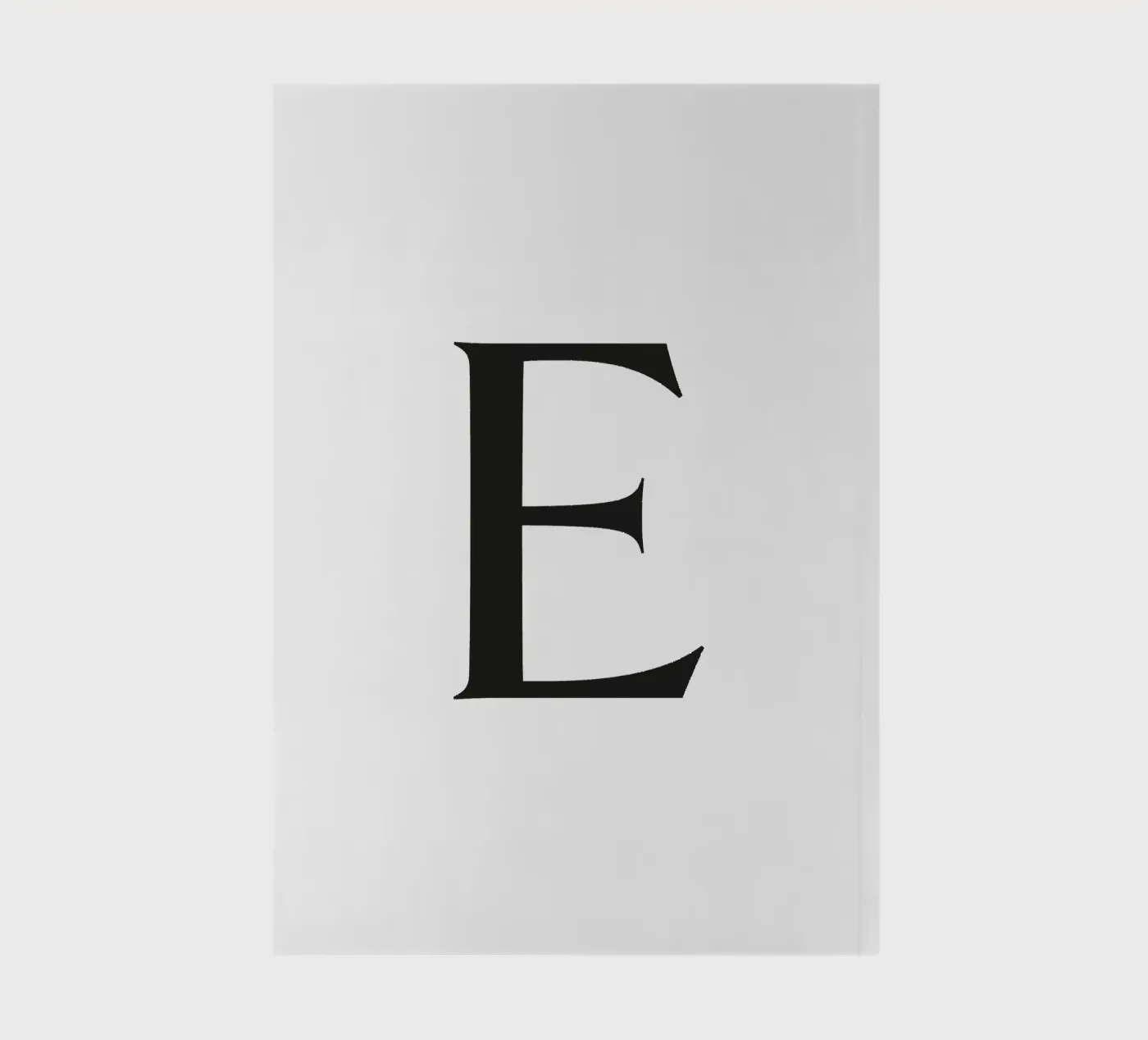 Letter E notebook by Katja Stehle Design