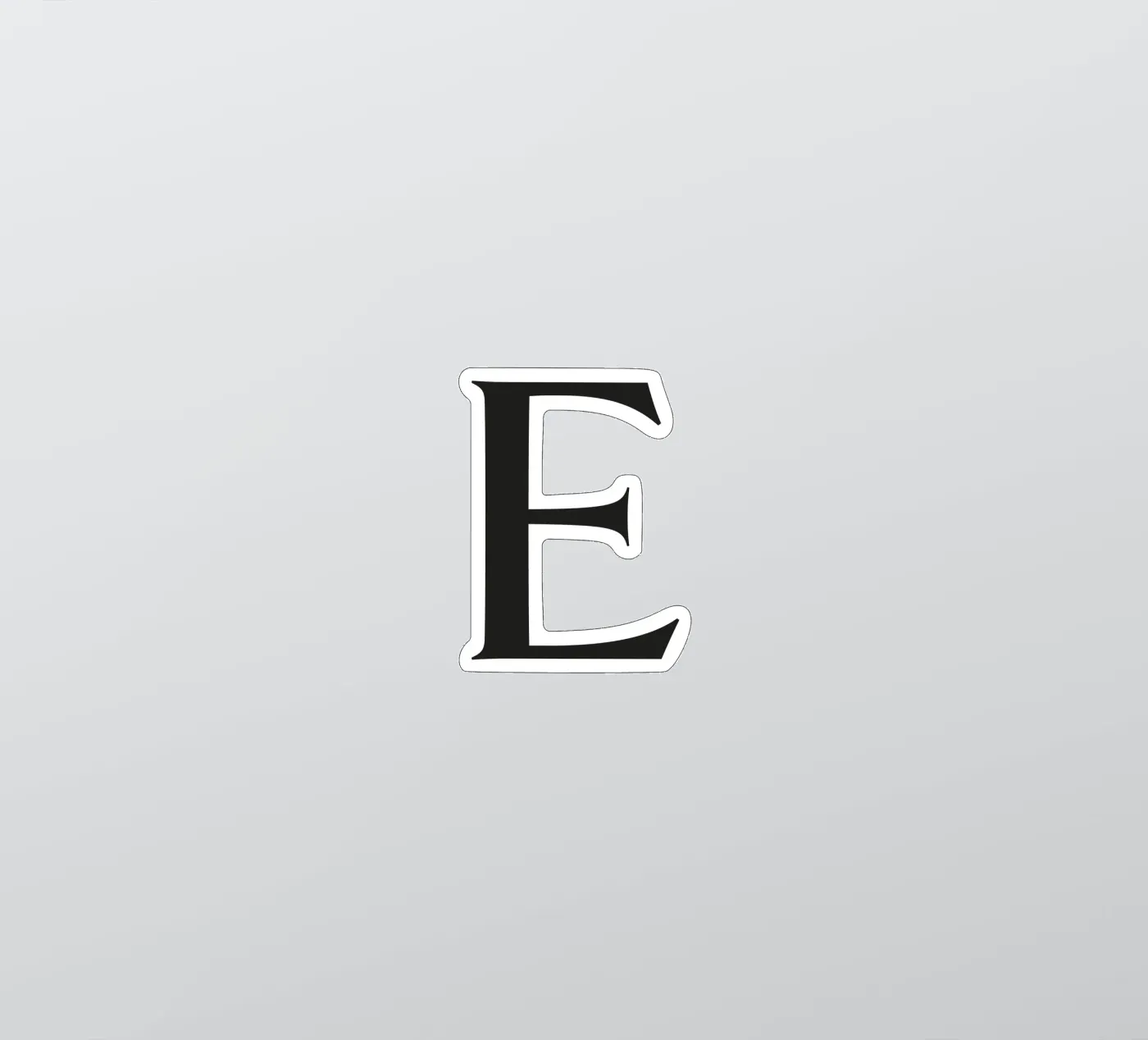 Letter E sticker by Katja Stehle Design