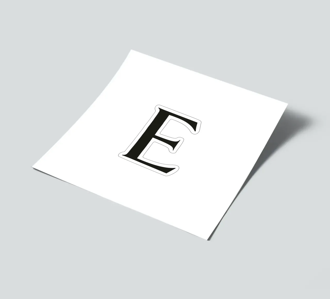 Letter E sticker sheet by Katja Stehle Design
