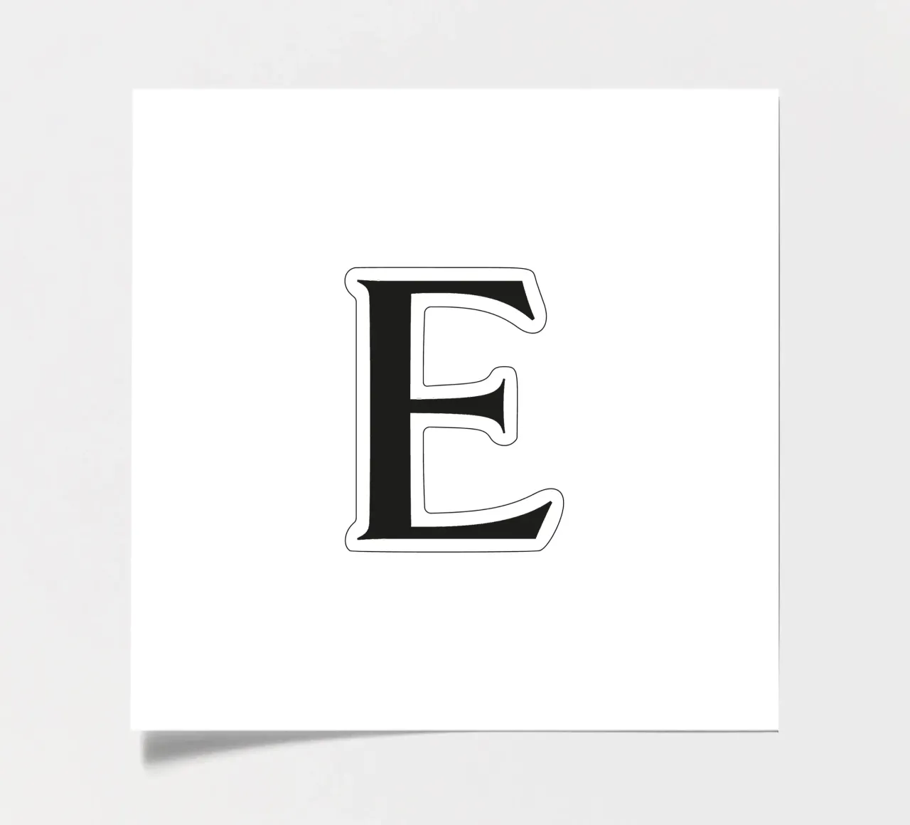 Letter E sticker sheet by Katja Stehle Design
