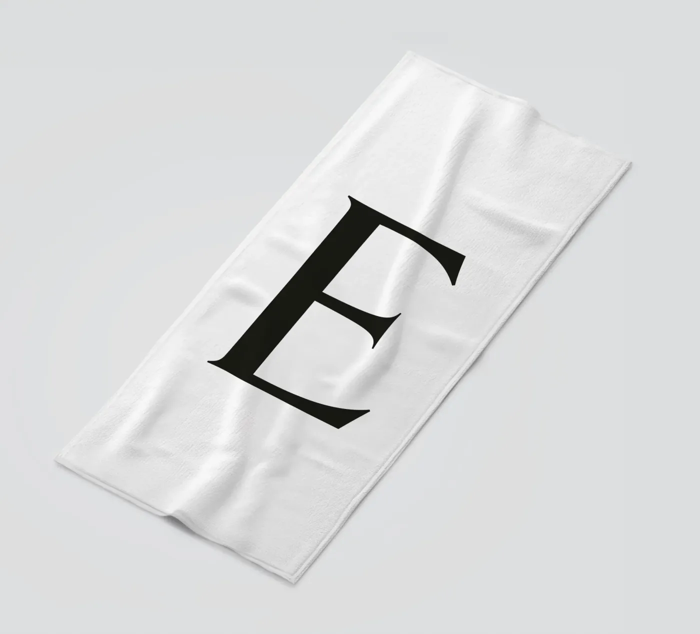 Letter E beach towel by Katja Stehle Design