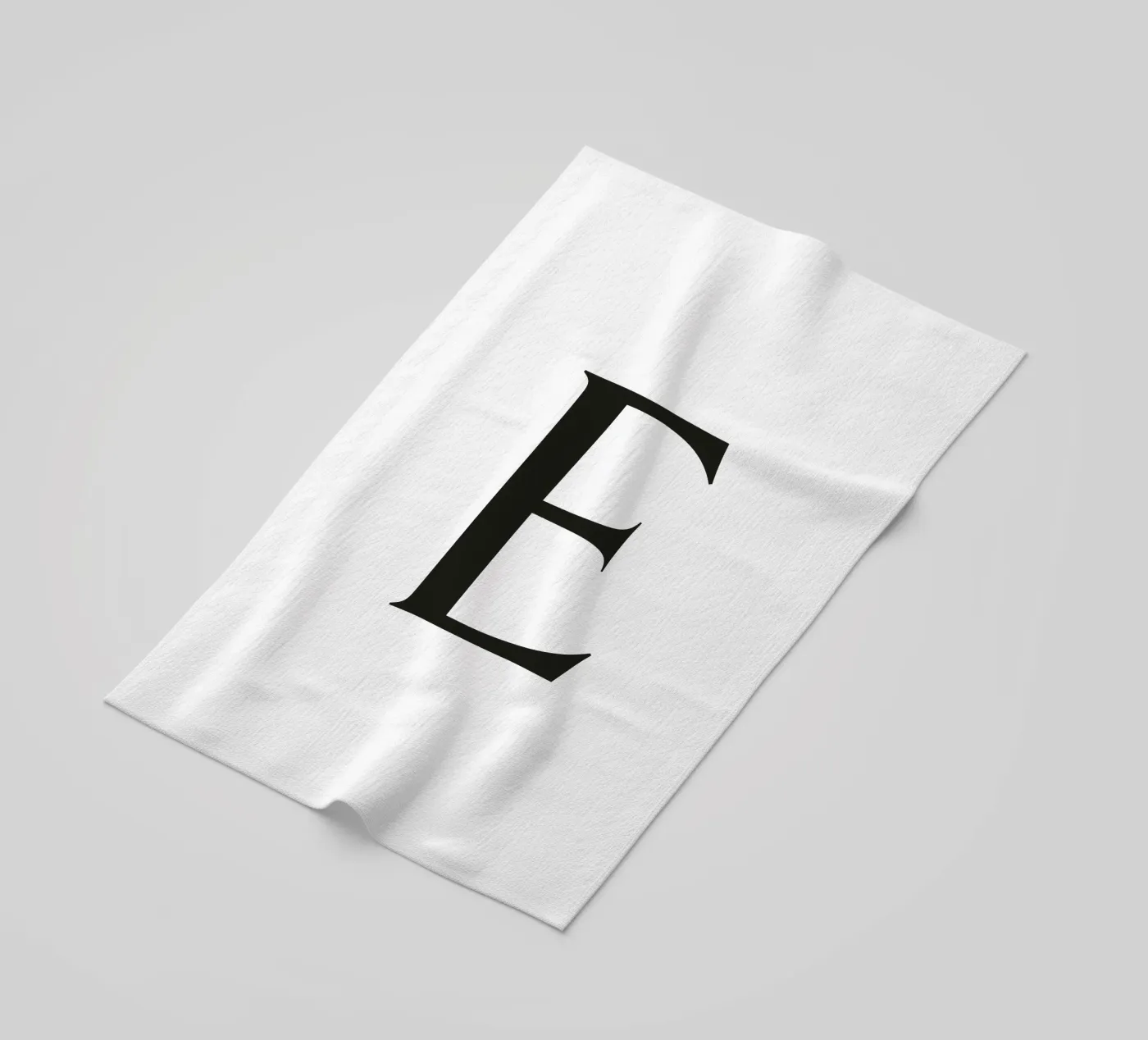 Letter E beach towel by Katja Stehle Design