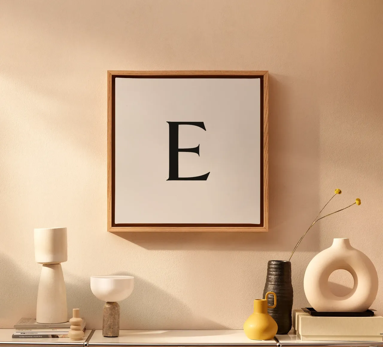 Letter E canvas van Katja Stehle Design