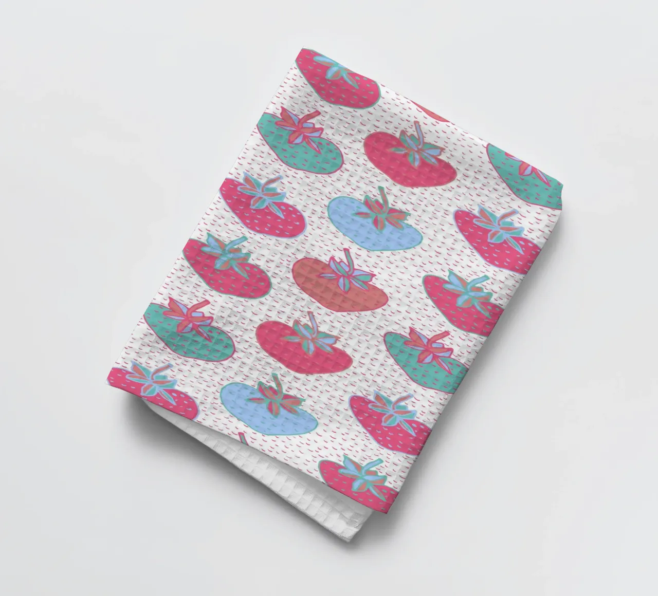 Cute strawberry tea towel by nina leth