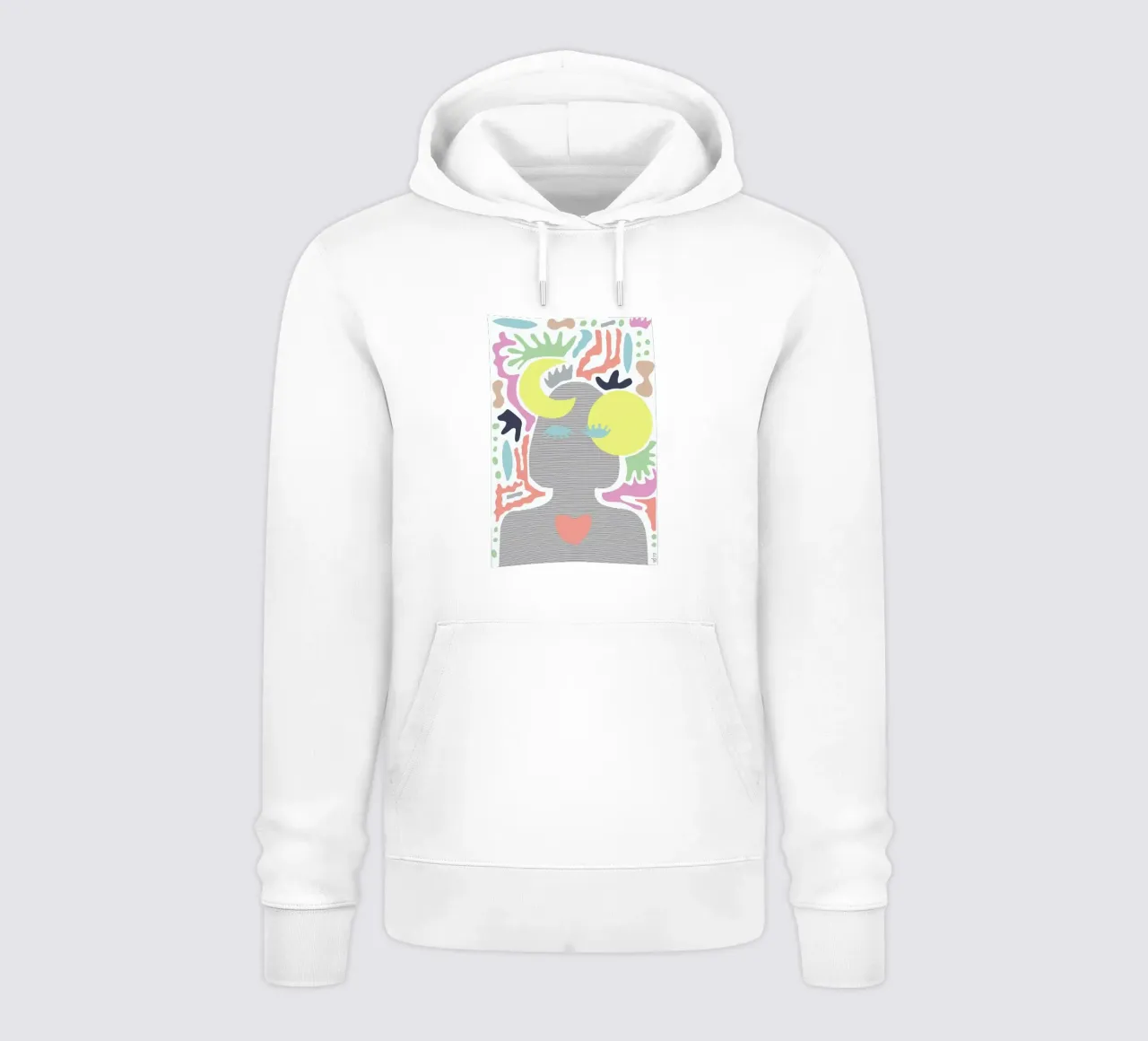 Sun & Moon Girl felpa con cappuccio da Linda Gobeta