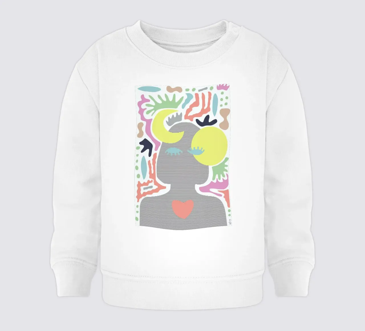 Sun & Moon Girl felpa neonato da Linda Gobeta