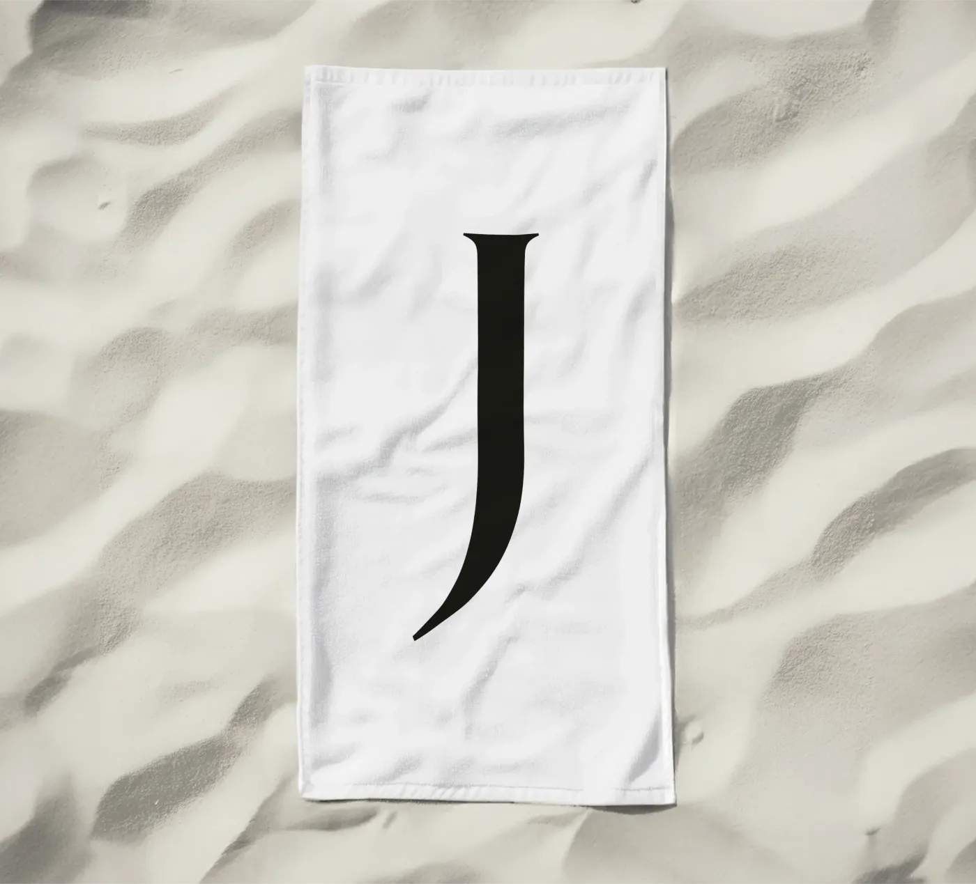 Lettera J telo mare da Katja Stehle Design