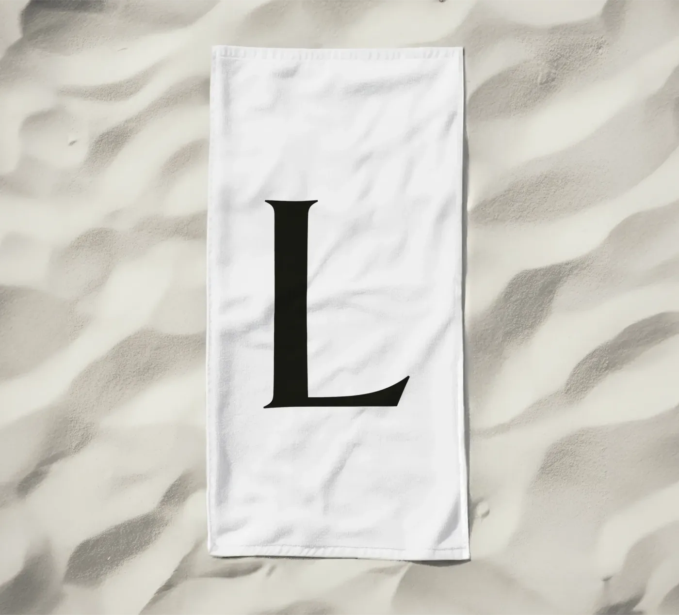 Lettera L telo mare da Katja Stehle Design