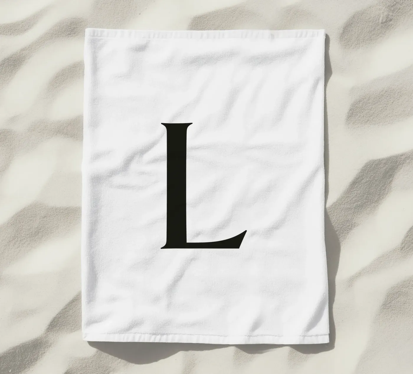 Lettera L telo mare da Katja Stehle Design