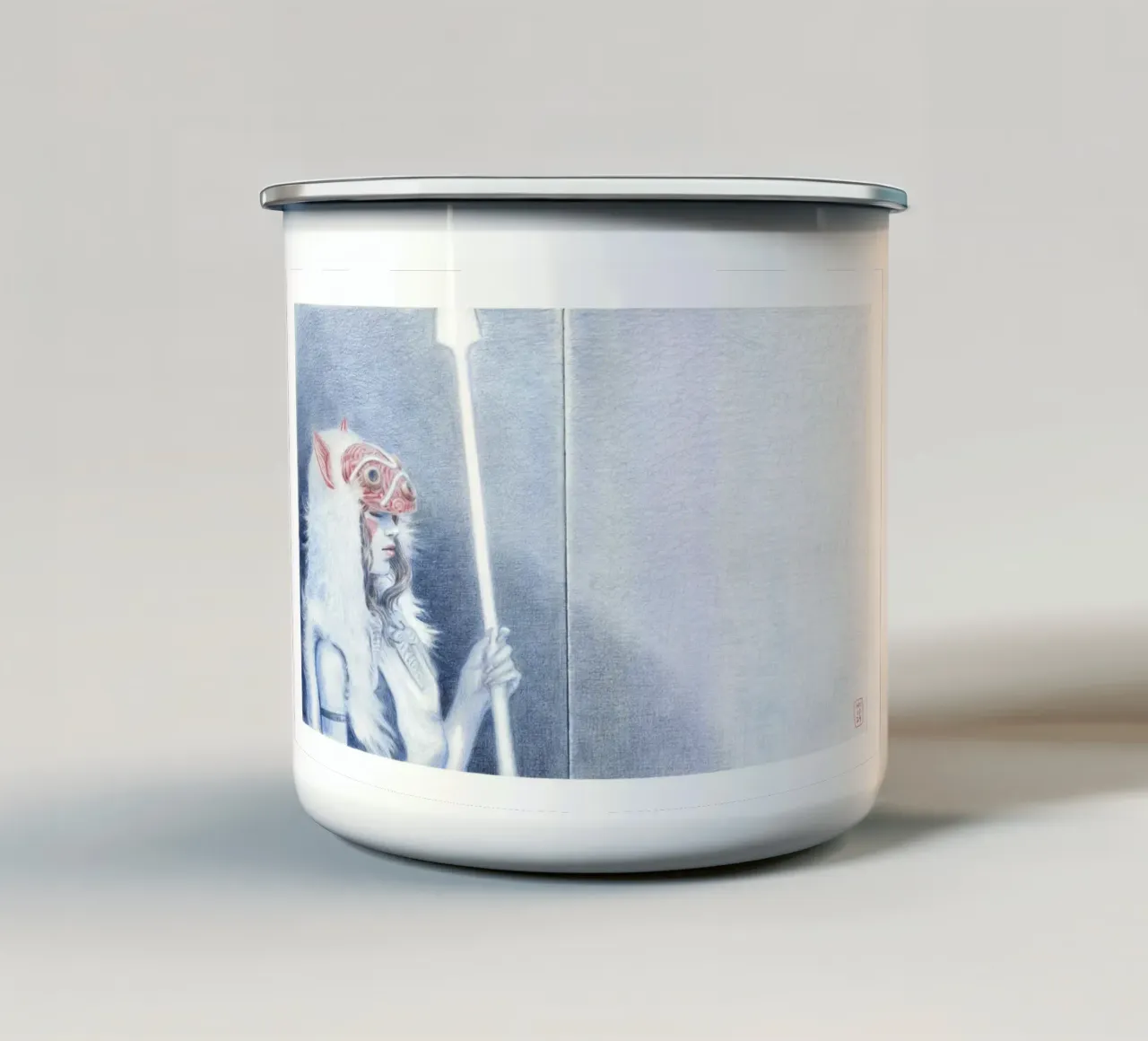 Blue San tazza in smalto da Humphrey VIDAL