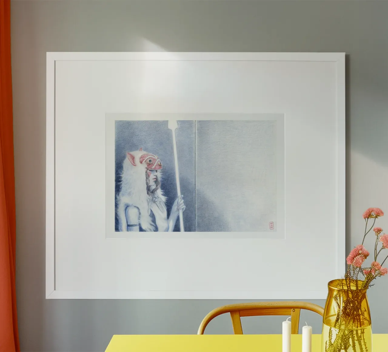 Blue San poster con telaio in plastica da Humphrey VIDAL