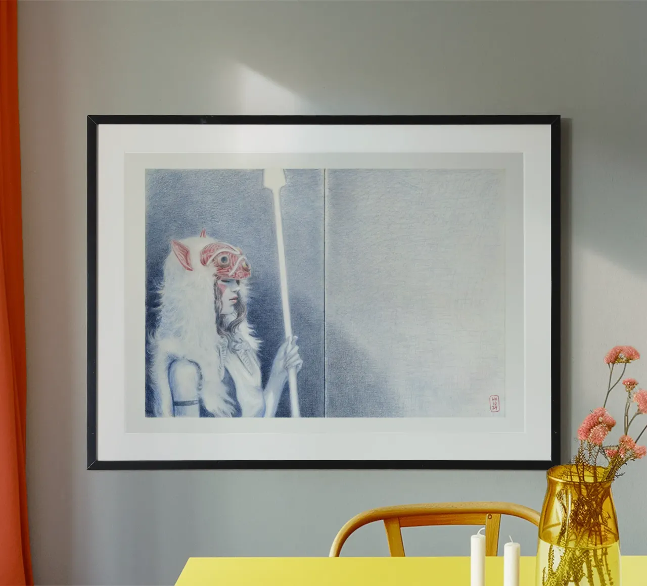 Blue San poster con telaio in plastica da Humphrey VIDAL
