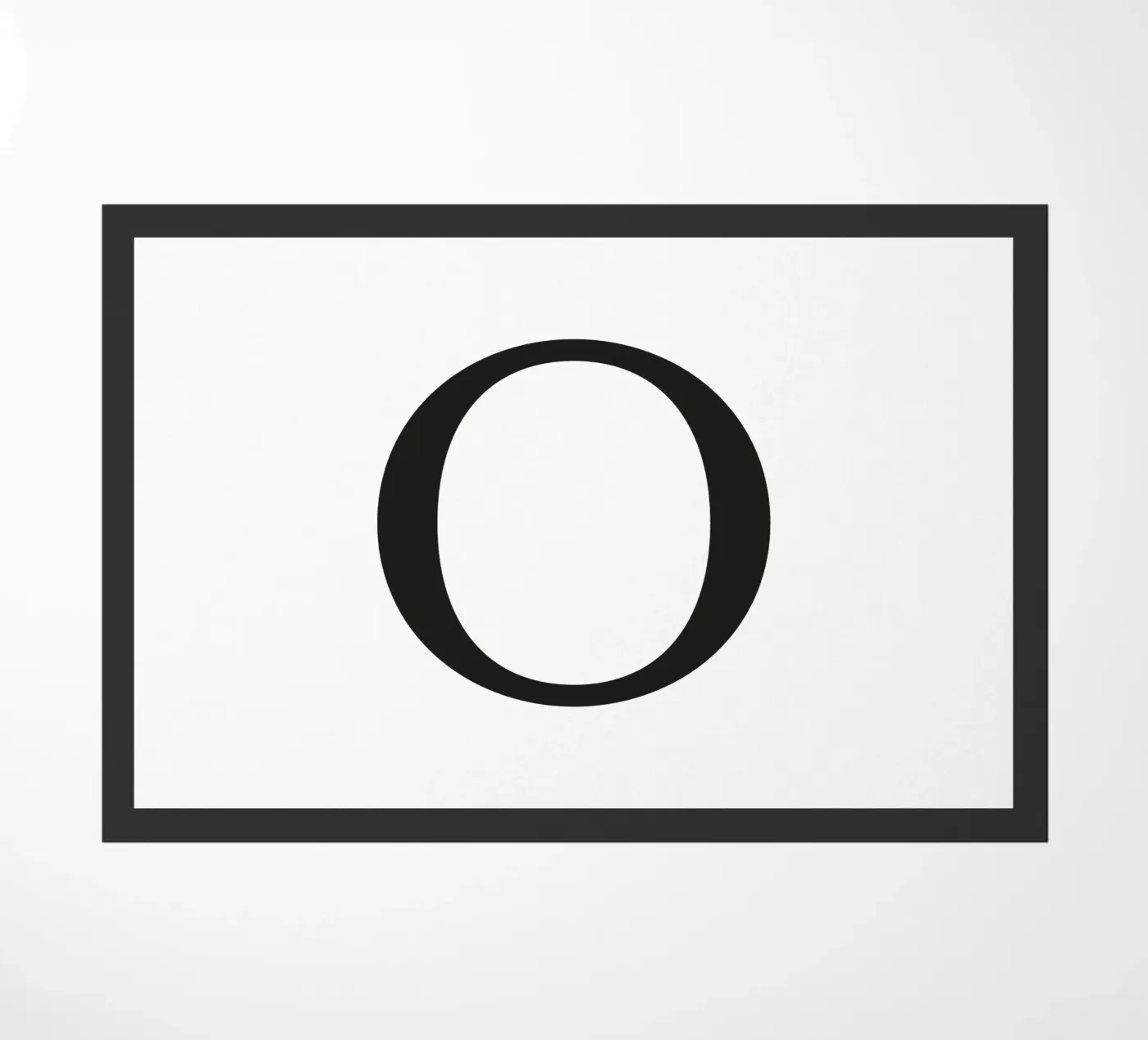 Lettera O zerbino da Katja Stehle Design