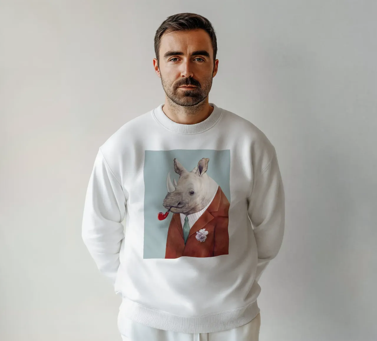 Dappere neushoorn sweatshirt van Animal Crew