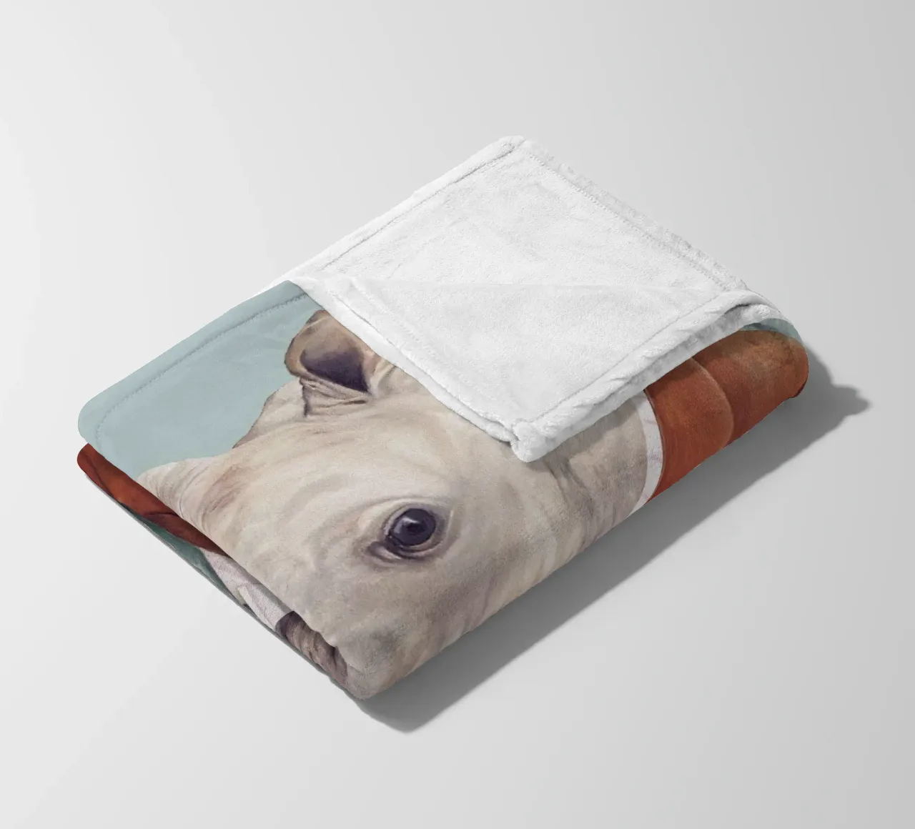 Dapper-Nashorn Fleecedecke von Animal Crew