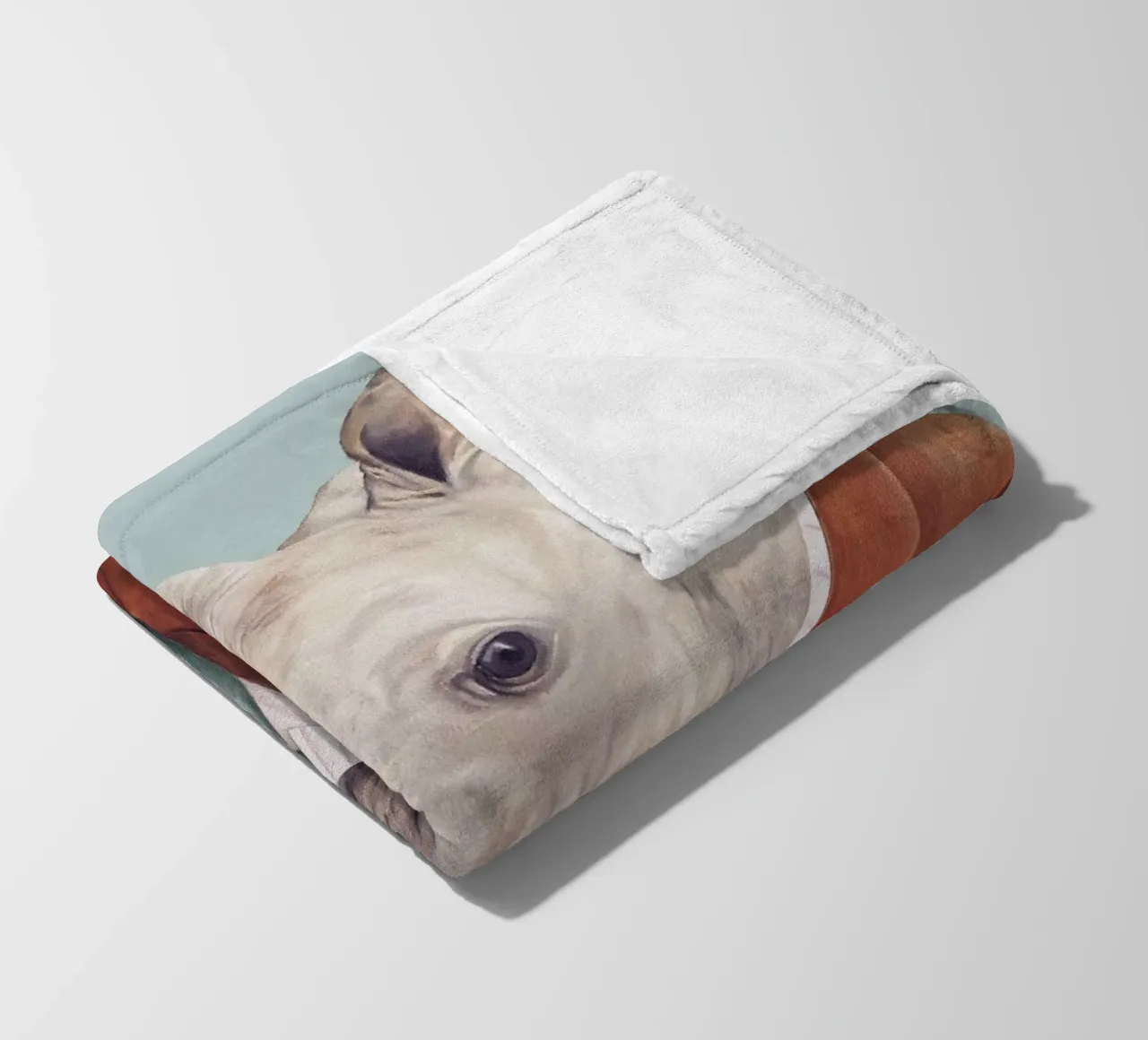 Dapper-Nashorn Fleecedecke von Animal Crew