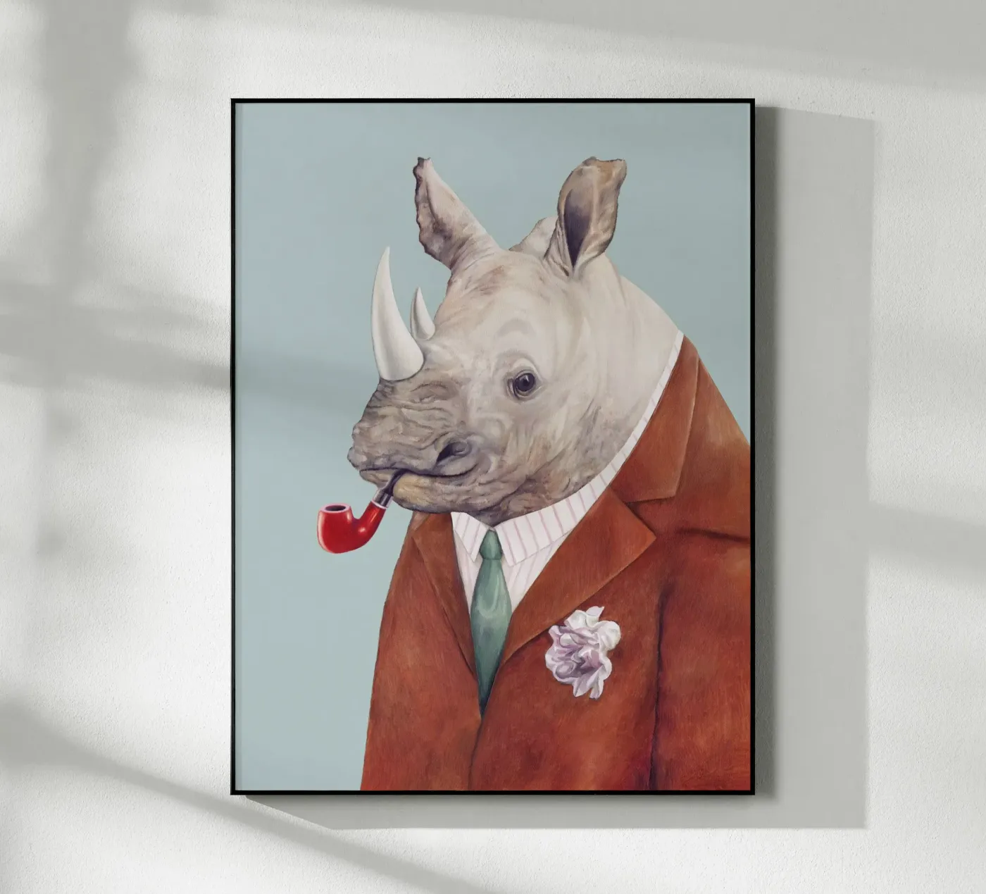 Dapper Rhino Acryl-Glas von Animal Crew