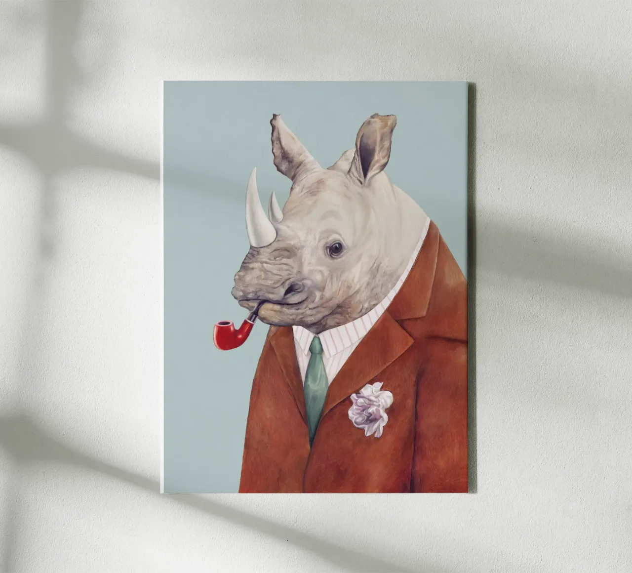Rinoceronte dappertutto tela con Cornice a cassetta da Animal Crew