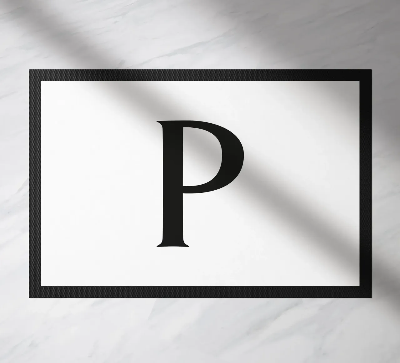 Lettera P zerbino da Katja Stehle Design