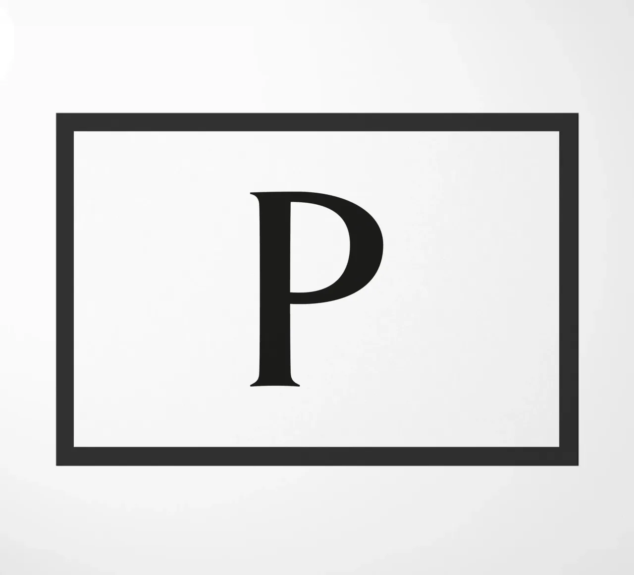 Lettera P zerbino da Katja Stehle Design