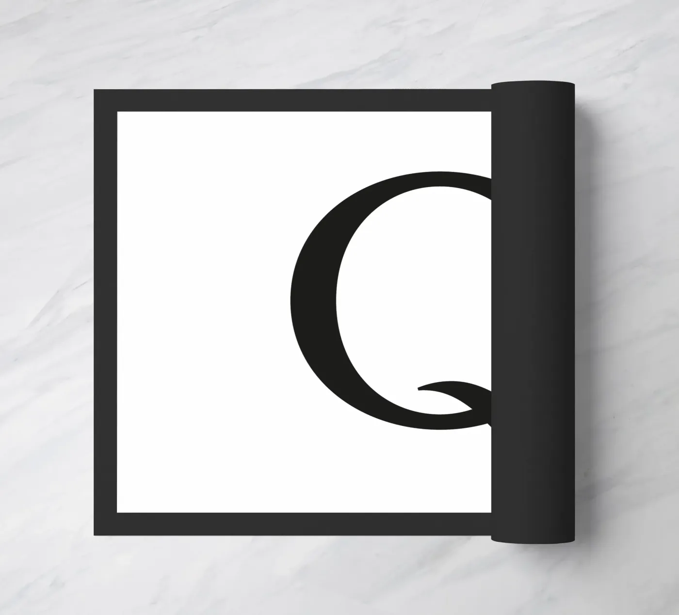 Lettera Q zerbino da Katja Stehle Design