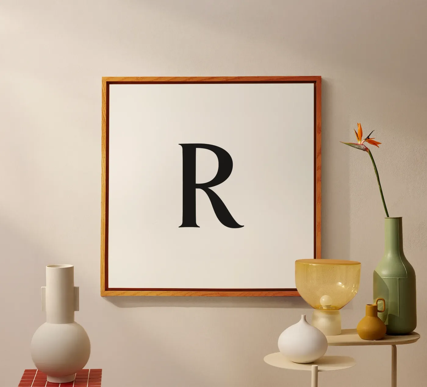 Letter R acrylic glass by Katja Stehle Design