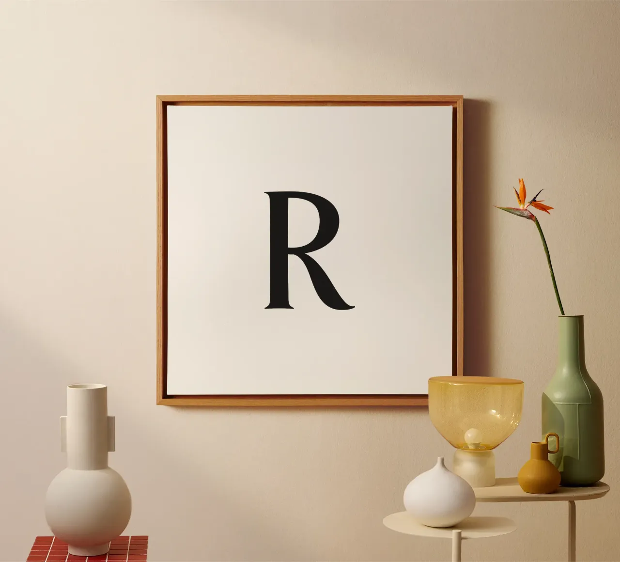 Letter R canvas by Katja Stehle Design