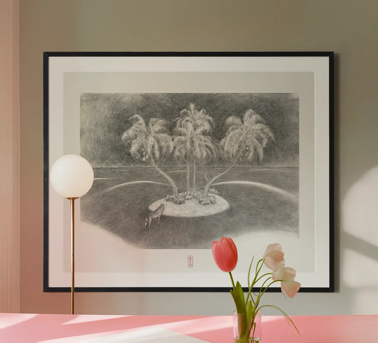 Serpent's island poster con telaio in plastica da Humphrey VIDAL