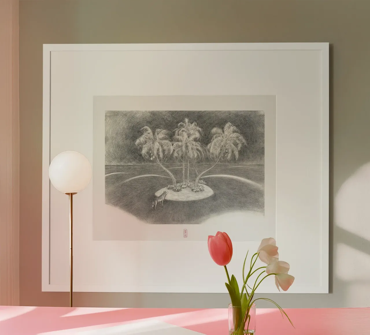 Serpent's island poster con telaio in plastica da Humphrey VIDAL