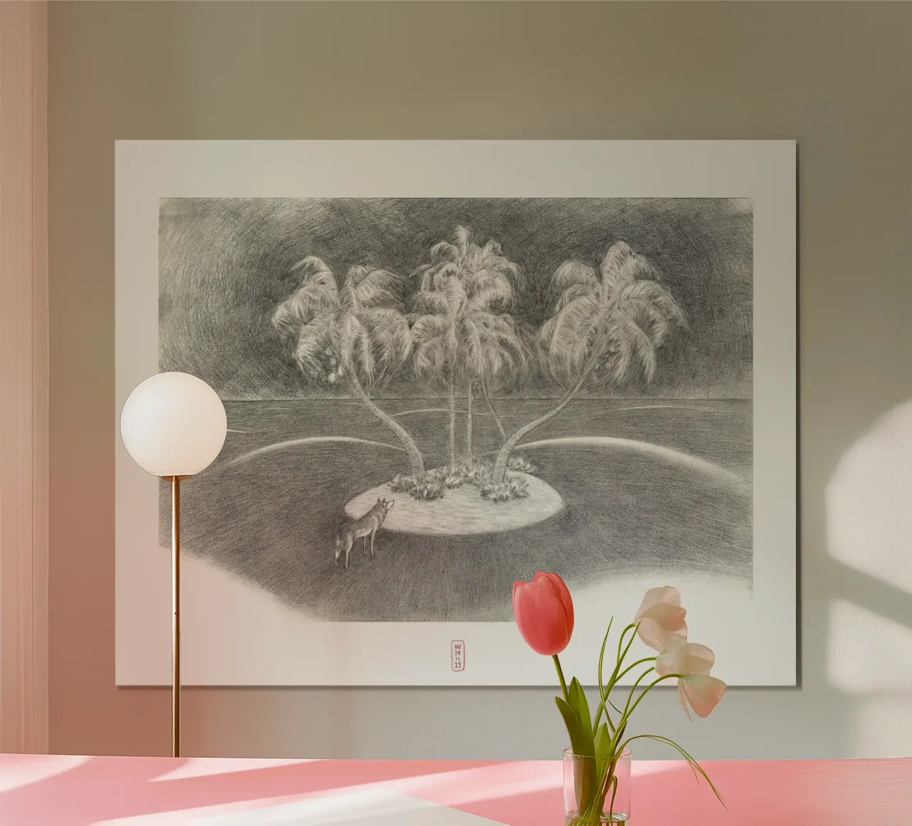 Serpent's island poster con telaio in plastica da Humphrey VIDAL