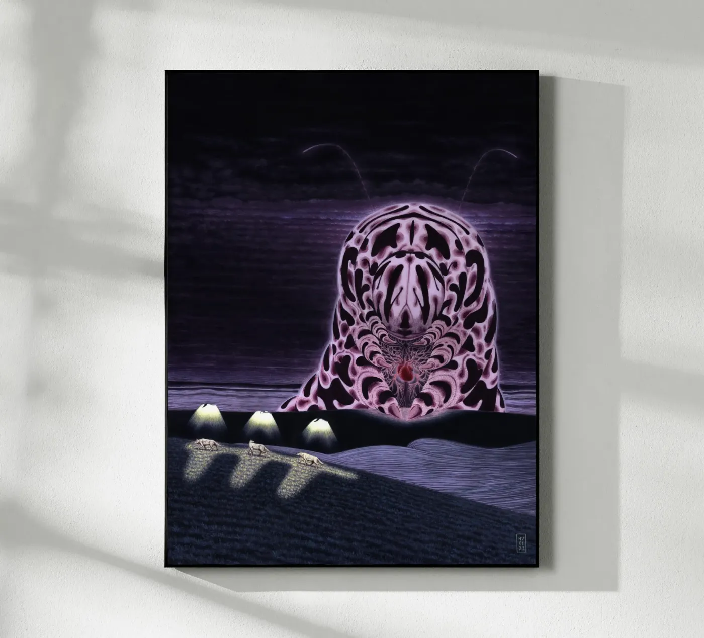 Loups et Chenille Céleste plexiglass da Humphrey VIDAL