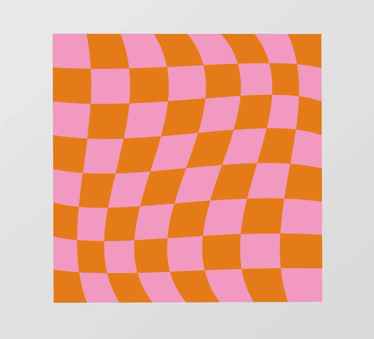 Groovy Karo Muster rosa orange photo wallpaper by BAINAI