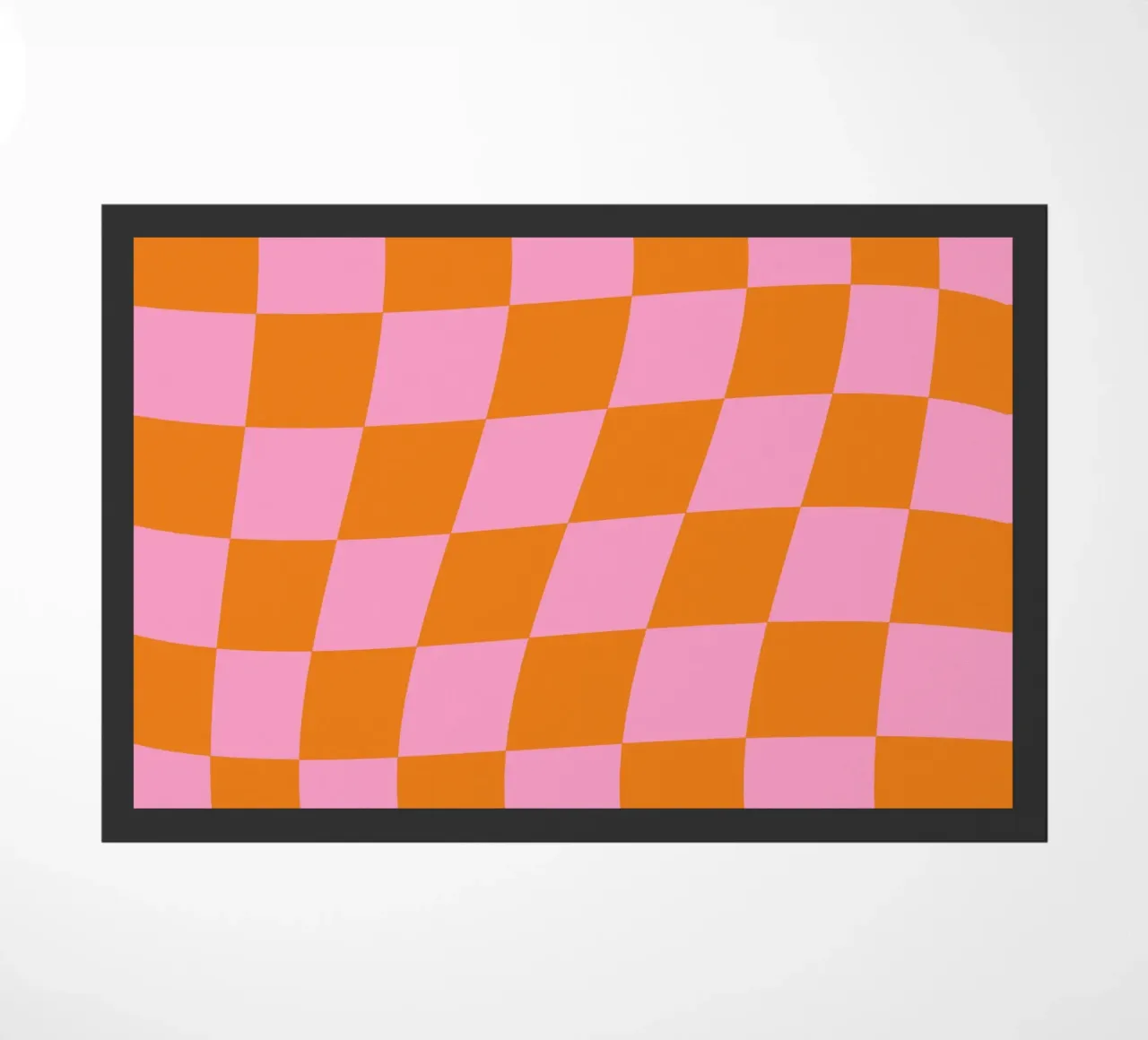 Groovy Karo Muster rosa orange zerbino da BAINAI