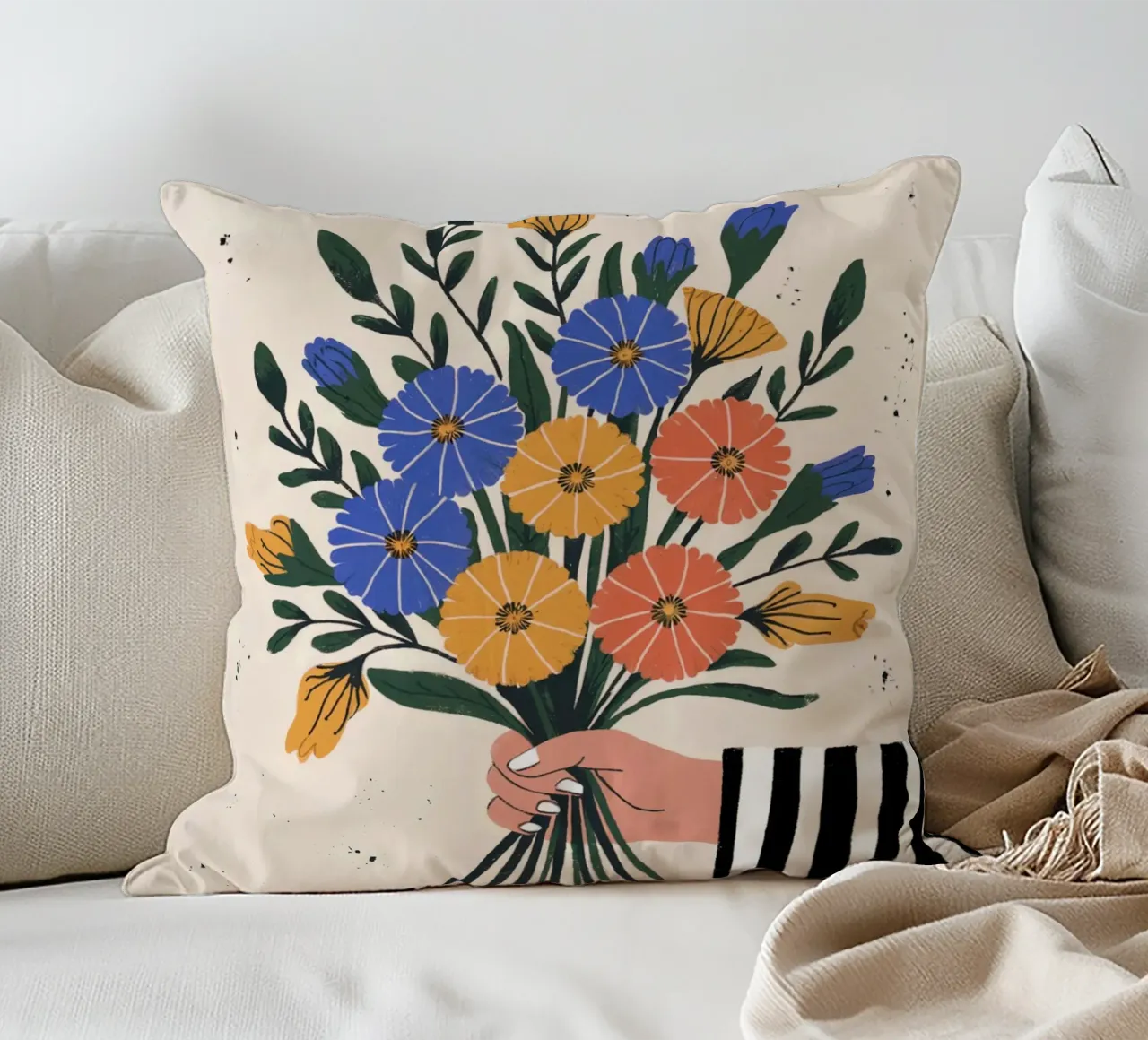 Bouquet di fiori cuscino da logic