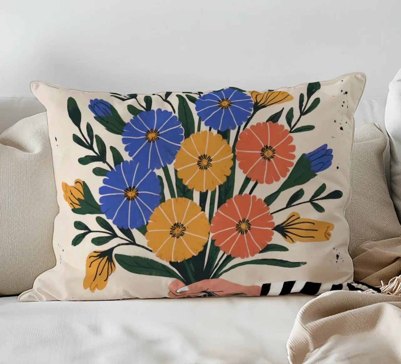Bouquet di fiori cuscino da logic